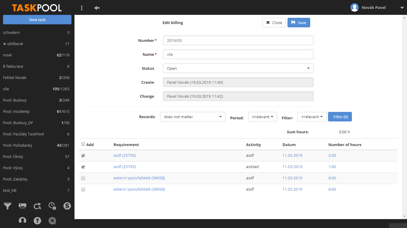 Adding records to billing