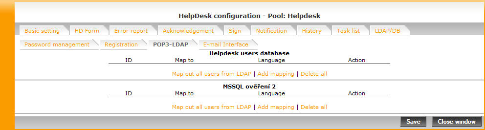 Helpdesk: POP3-LDAP