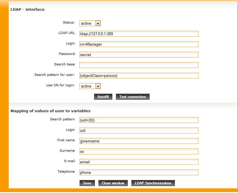 Administration: Setting the customer