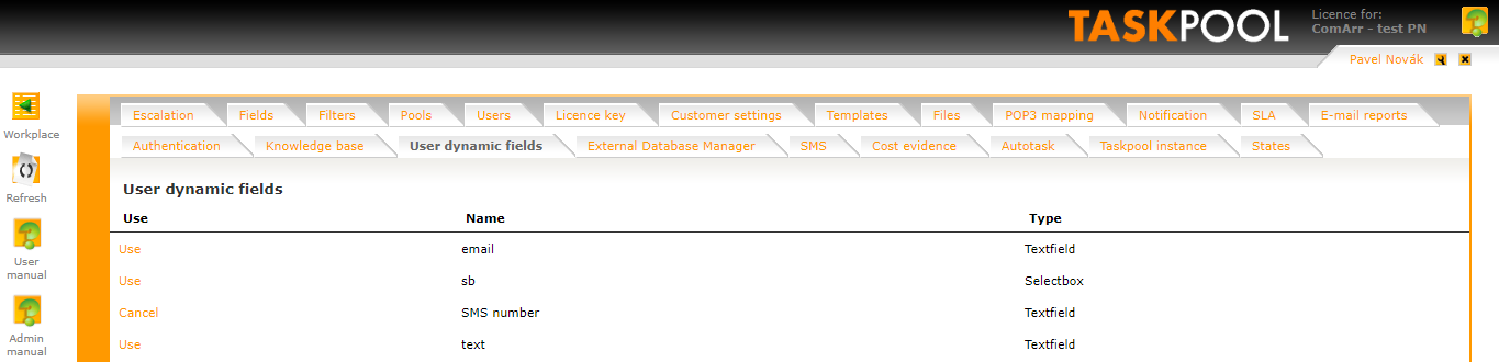 Setting of dynamic field to implementers