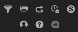 EDM icon in tool menu (down on the left)